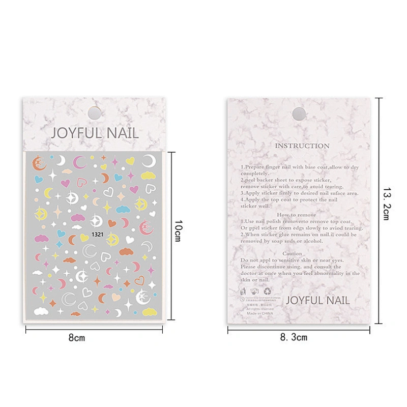 Dreamy Cloud/Moon/Stars/Shooting stars/Rainbow of Hearts Nail Stickers