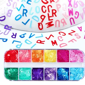 26 Letters Nail Sequins