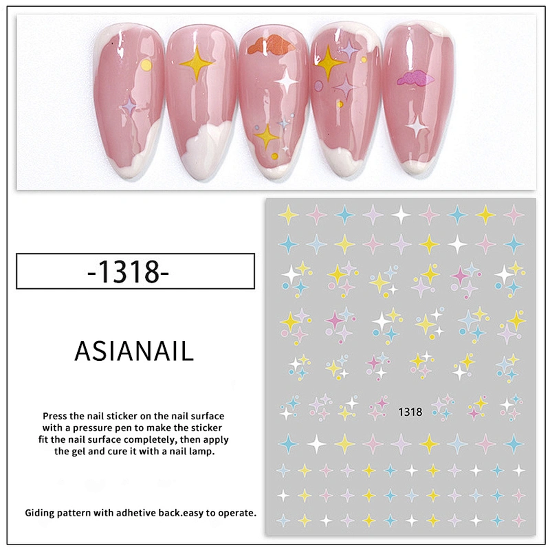 Dreamy Cloud/Moon/Stars/Shooting stars/Rainbow of Hearts Nail Stickers