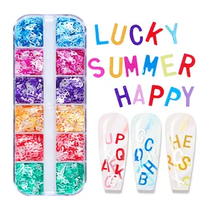 26 Letters Nail Sequins