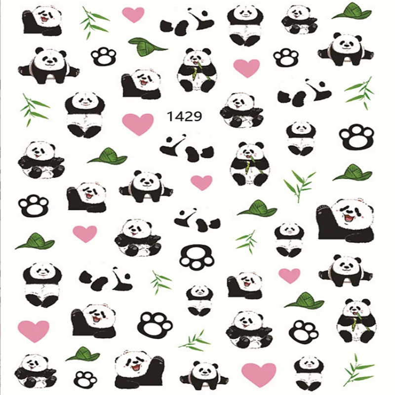 Cute Panda Nail Stickers