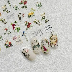 Spring Casually Picking Flowers Nail Stickers