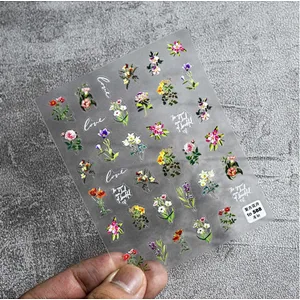 Spring Casually Picking Flowers Nail Stickers