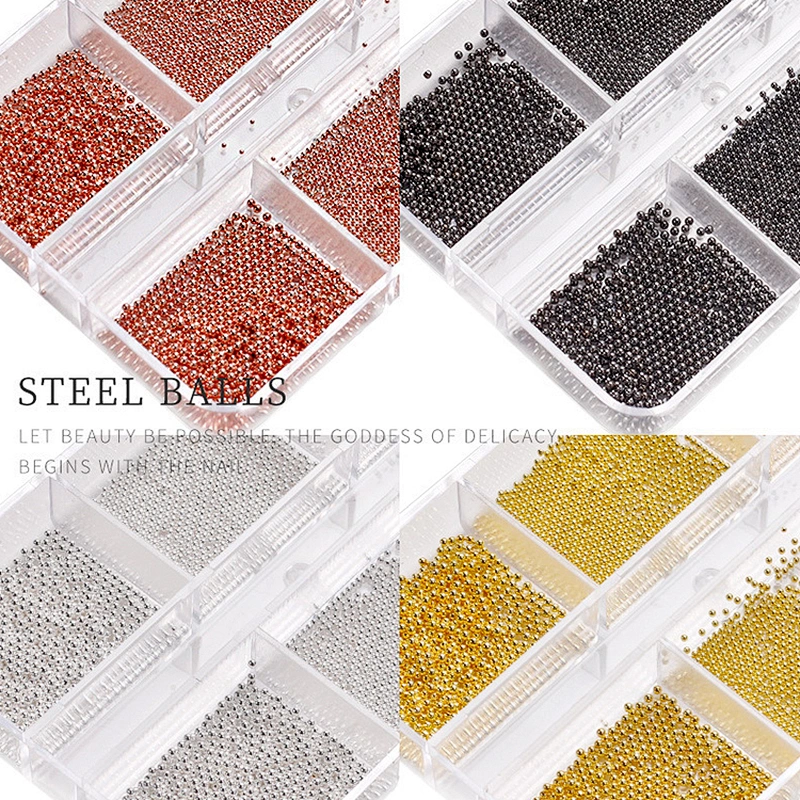 6 Grids Nail Metal Ball