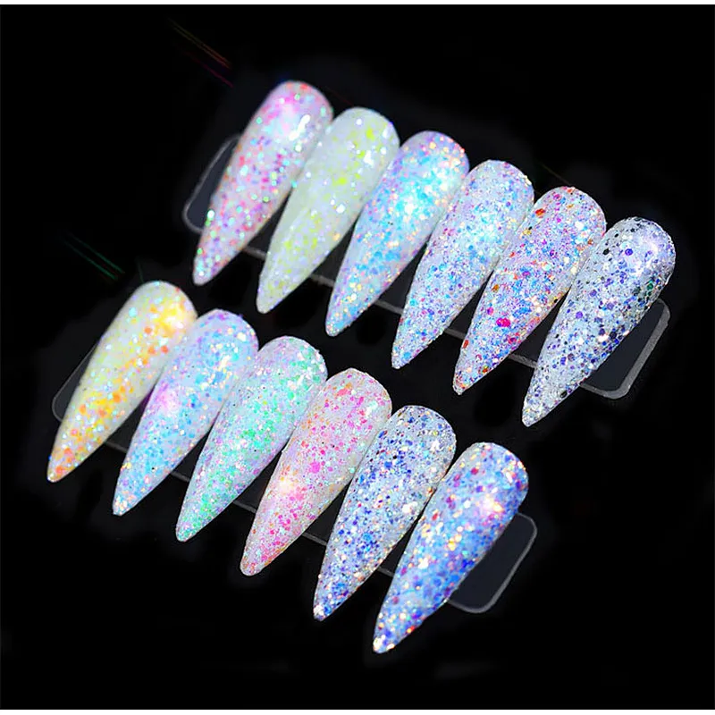 12 Color Strobe Diamond Scallion Powder