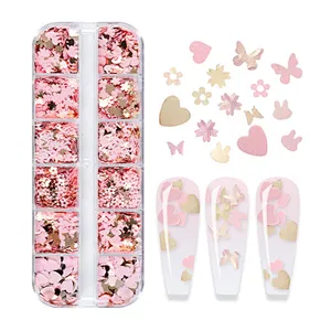 Butterfly Love Flower Rabbit Nail Sequins