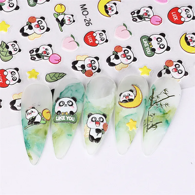 Cute Panda Nail Stickers