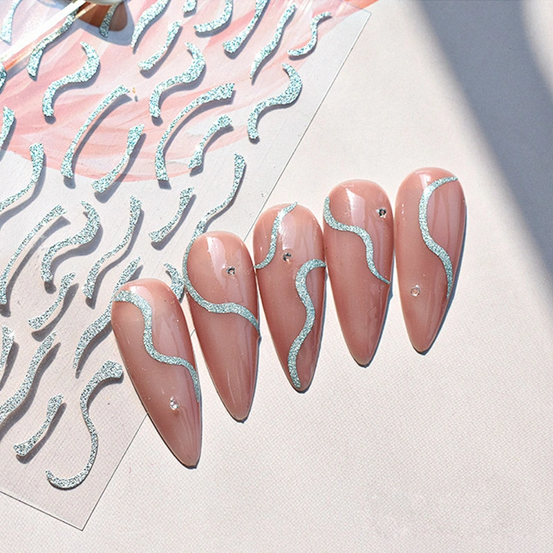 Gold and Silver Star Cure Love Nail Stickers