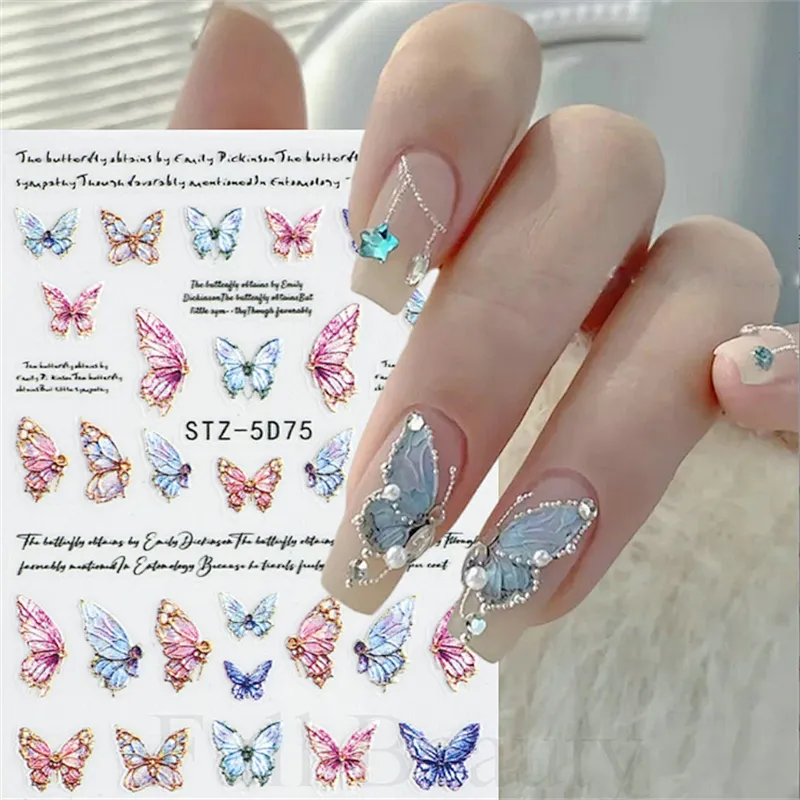 5D Butterfly  Nail Stickers