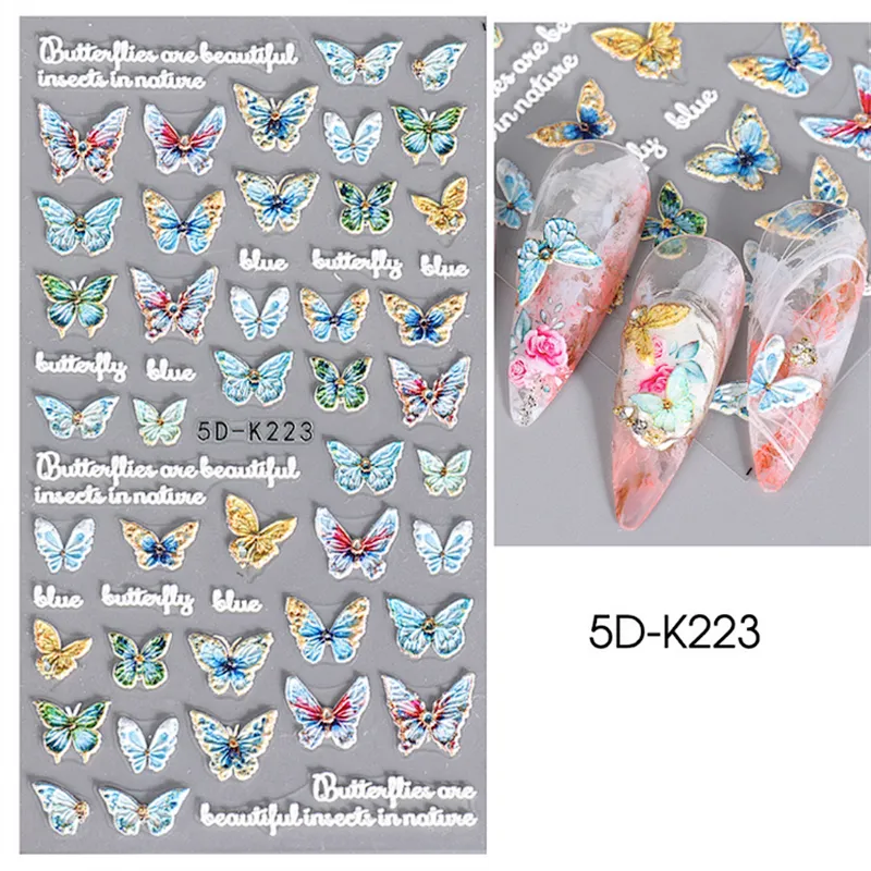 5D Butterfly  Nail Stickers