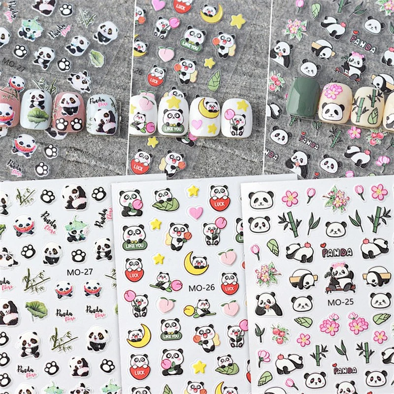 Cute Panda Nail Stickers