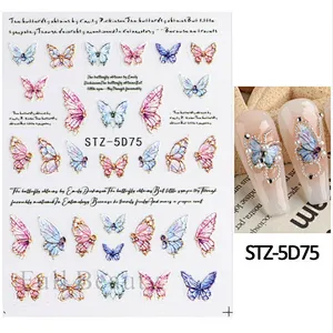 5D Butterfly  Nail Stickers