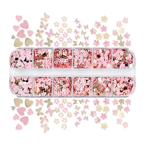 Butterfly Love Flower Rabbit Nail Sequins
