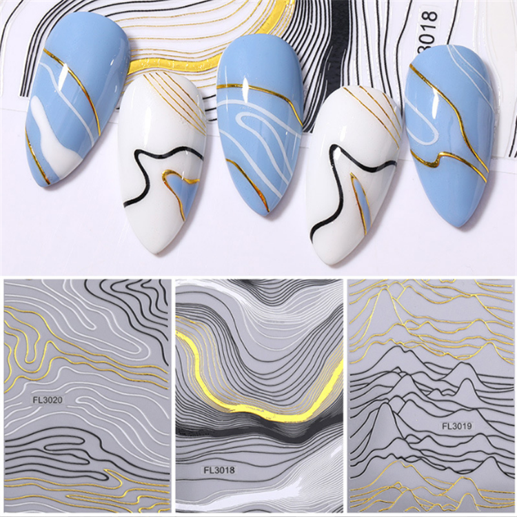 Striped Nail Stickers