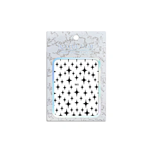 Gold and Silver Star Cure Love Nail Stickers