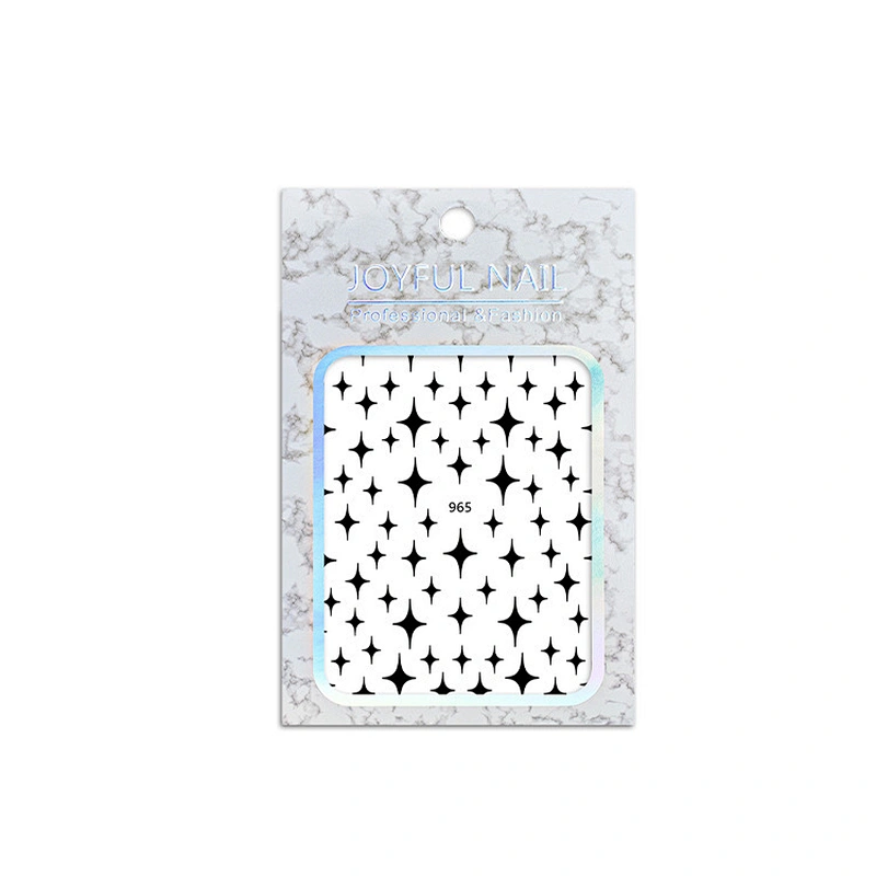 Gold and Silver Star Cure Love Nail Stickers
