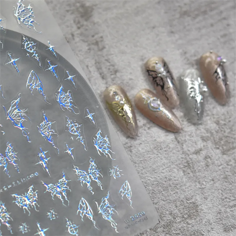 Gothic Letter Crocin Thin Tough Nail Stickers