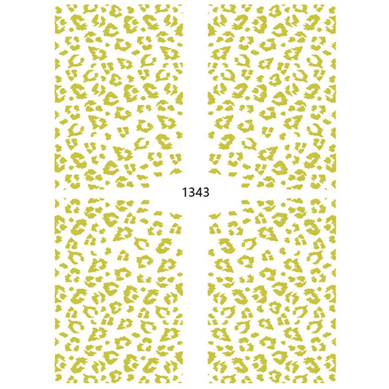 Animal Checkered Snakeskin Nail Stickers