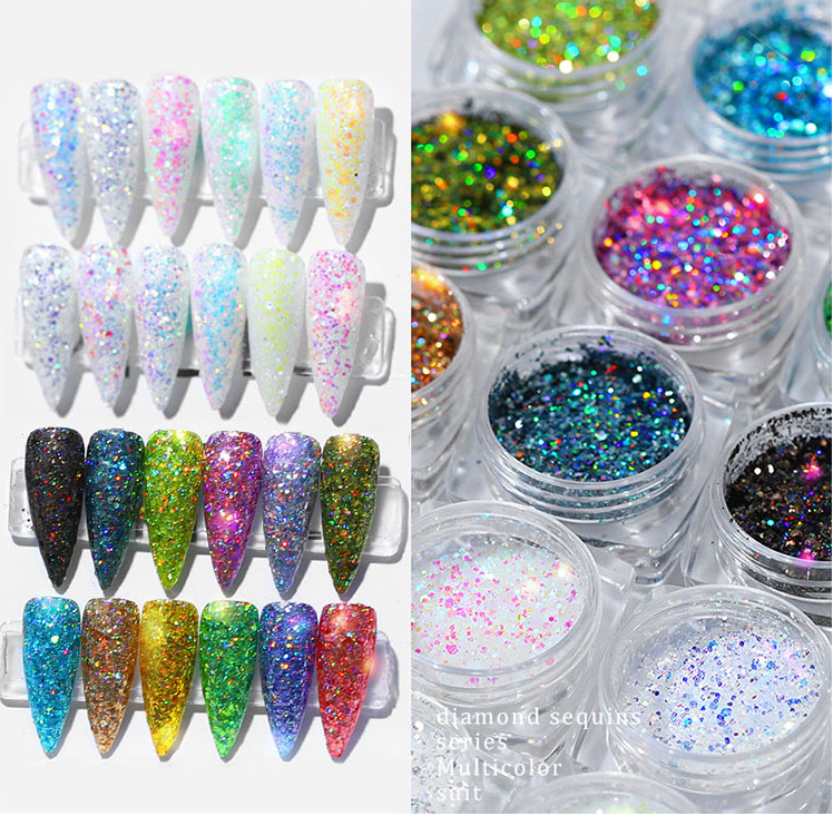 12 Color Strobe Diamond Scallion Powder