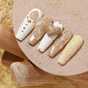 6 Color Macaron Nail Sawdust Powder