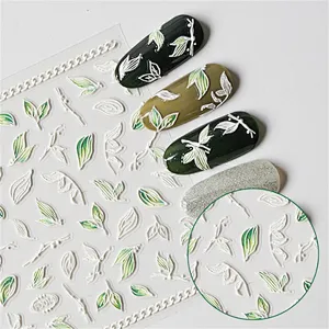 5D Flower Cookie Emoji Face Relief Nail Stickers