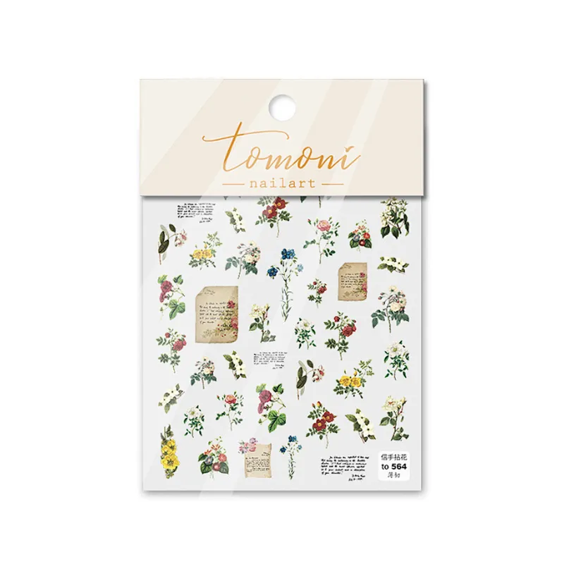 Spring Casually Picking Flowers Nail Stickers
