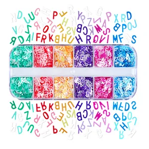 26 Letters Nail Sequins