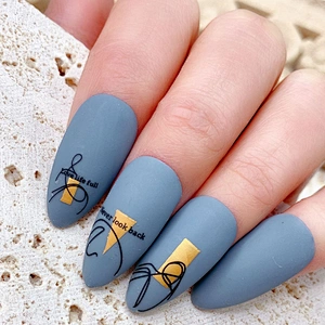 Hot Gold Leopard Pattern Black Gold Rose Gold Plant Abstract Lines Nail Stickers