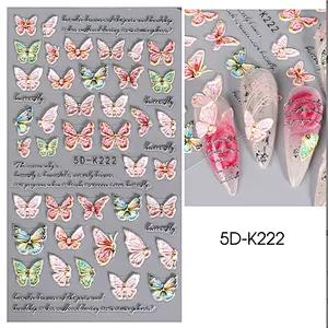 5D Butterfly  Nail Stickers