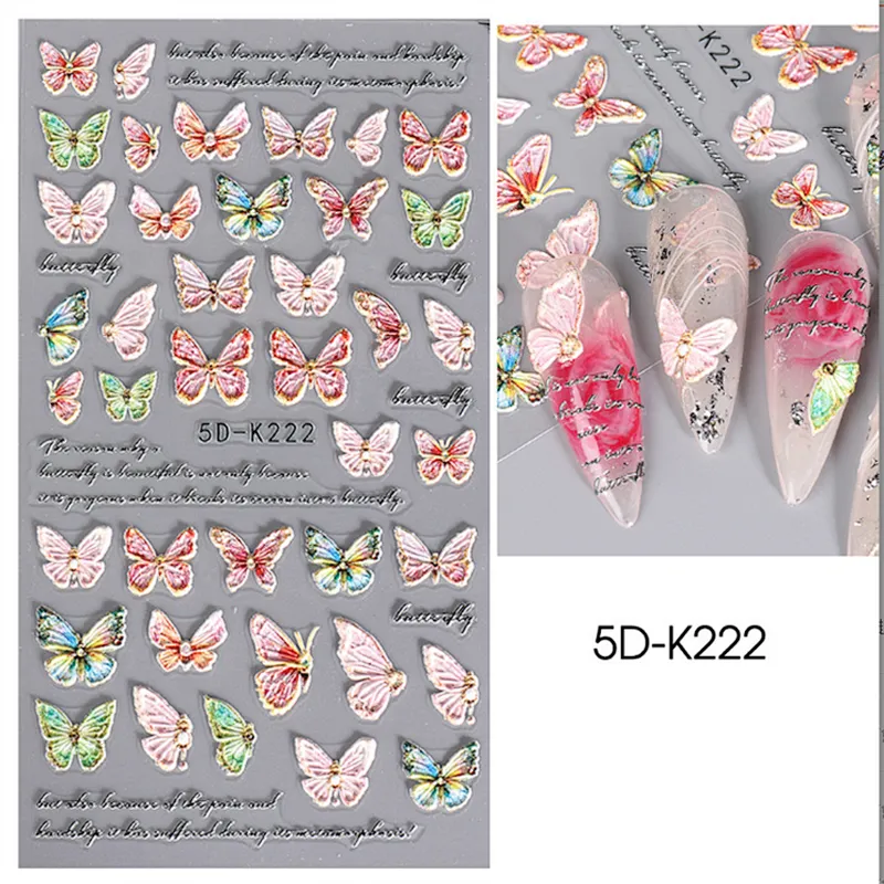 5D Butterfly  Nail Stickers