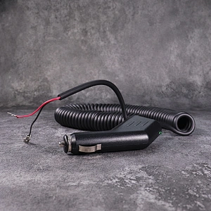 DAMAVO 12V Male cigarette lighter plug customized spiral cable