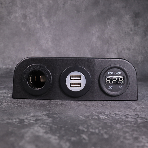 DAMAVO Dashboard 12V dual USB panel mount triple installation parts