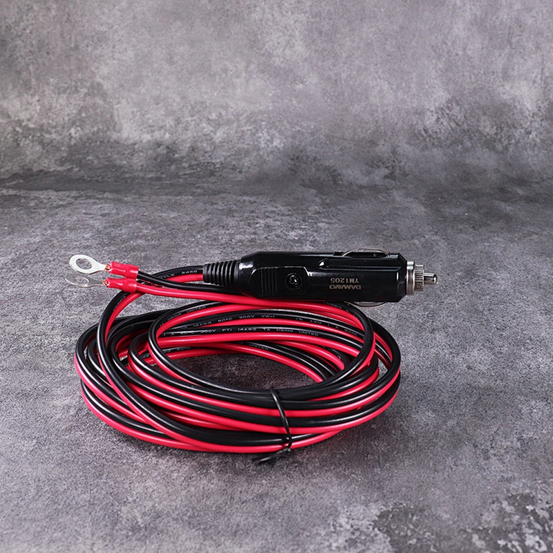 DAMAVO 12v plugue de isqueiro de carro resistente 24 v dc cabo de alimentação vermelho/preto