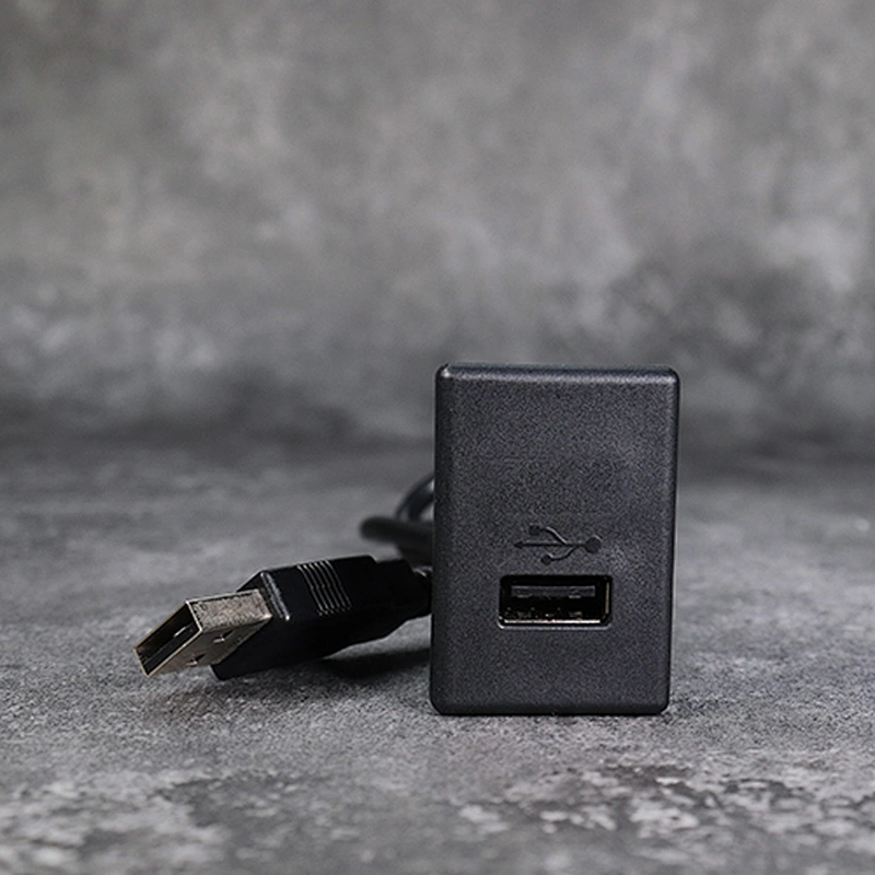 DAMAVO Car USB Extension socket เต้ารับเดียวพร้อมสายเคเบิลและสแน็ป