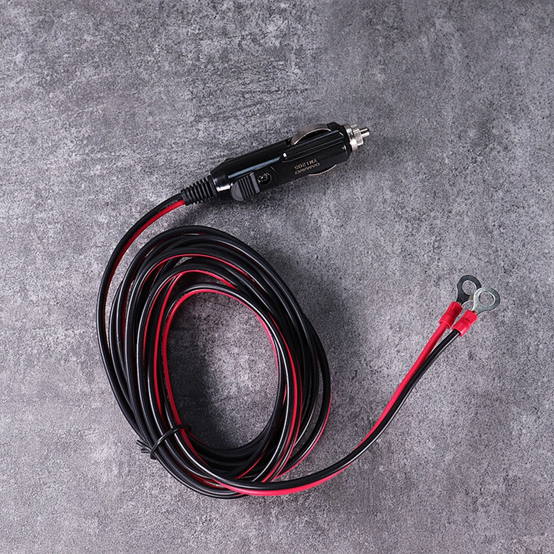 DAMAVO 12v plugue de isqueiro de carro resistente 24 v dc cabo de alimentação vermelho/preto