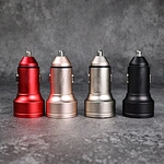 Experience the Power of DAMAVO: Metal Car Charger USB Adapter with Ammeter Voltmeter