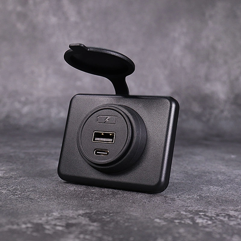 DAMAVO USB Type C شاحن سيارة ولاعة سجائر مقبس طاقة 12 فولت