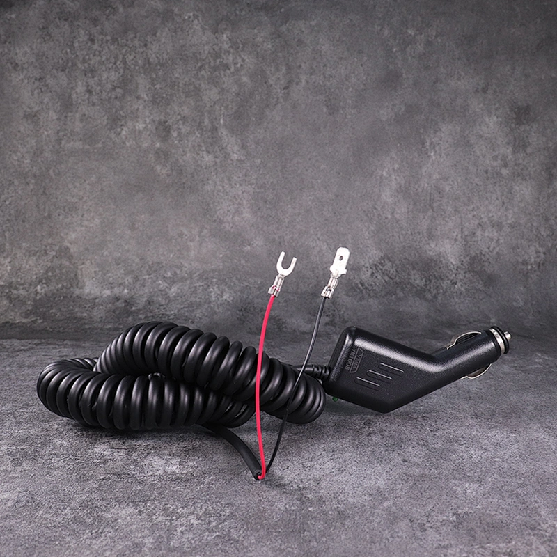 DAMAVO 12V 男性シガレット ライター プラグ カスタマイズされたスパイラル ケーブル