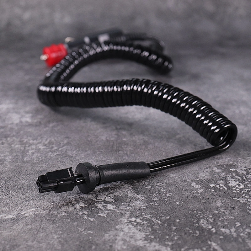 DAMAVO 12-Volt-Auto-Zigarettenanzünder-Steckeradapter mit Spiralkabel