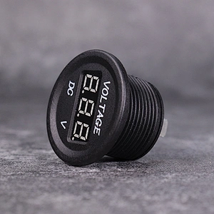 DAMAVO Cigarette lighter voltmeter 6-28V DC digital panel mounting