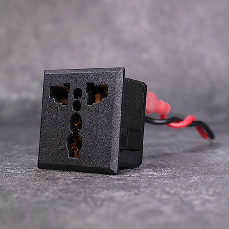 DAMAVO AC power socket 10A 250V Universal adapter with wire