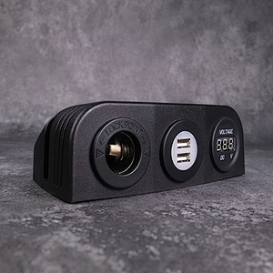 DAMAVO Dashboard 12V dual USB panel mount triple installation parts