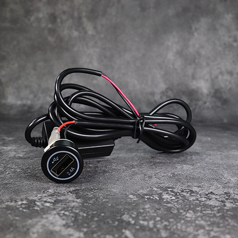 יציאת USB של DAMAVO למטען לרכב עם החלפת מתג רוקר של שקע טעינה בודד