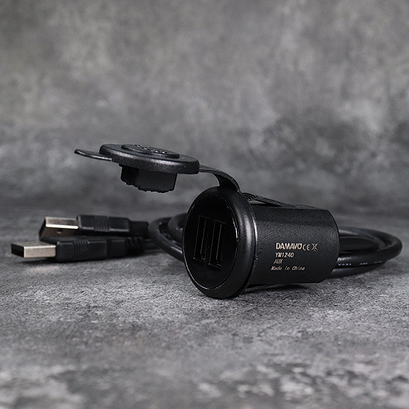 DAMAVOシガレット ライター USB エクステンション12V/5V ダッシュボード フラッシュマウント