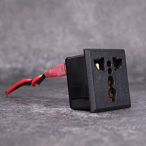 DAMAVO AC power socket 10A 250V Universal adapter with wire