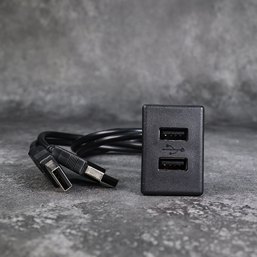 DAMAVO Flush Mount Dual USB Extension socket Dashboard 5V Nylon