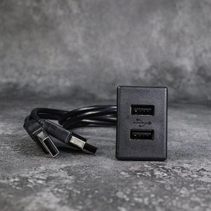 DAMAVO Flush Mount Dual USB Extension socket Dashboard 5V Nylon