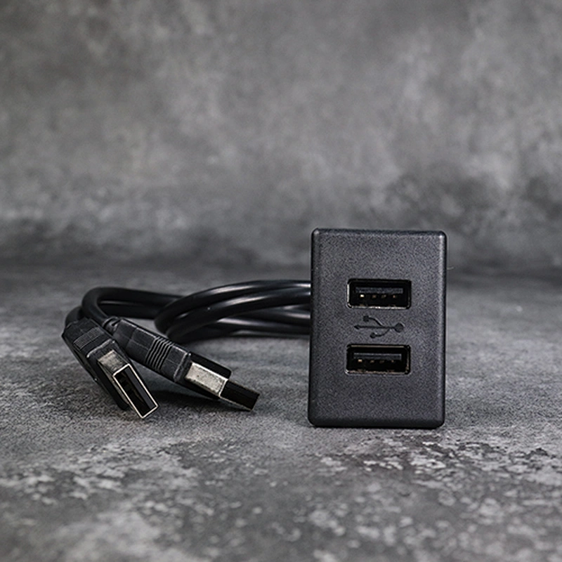 DAMAVO Flush Mount Dual USB Extension socket Dashboard 5V Nylon