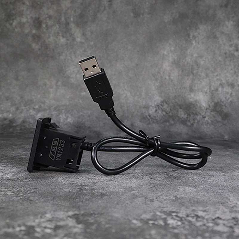 DAMAVO Car USB Extension socket เต้ารับเดียวพร้อมสายเคเบิลและสแน็ป