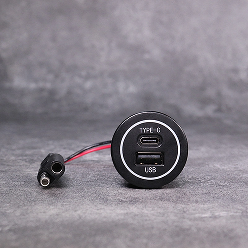 DAMAVO 9-36V SEA USB C פאנל קדמי חכם מתאם מטען לרכב